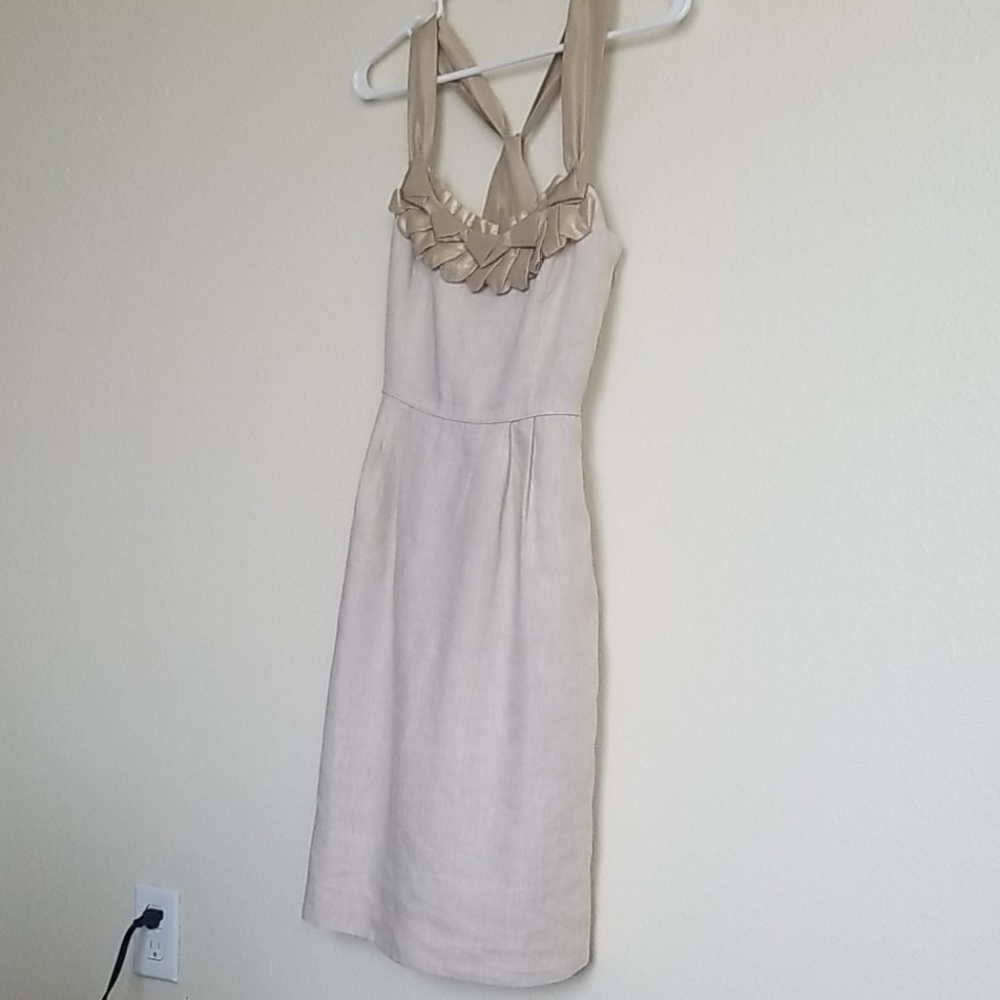 JCrew linen knee length dress